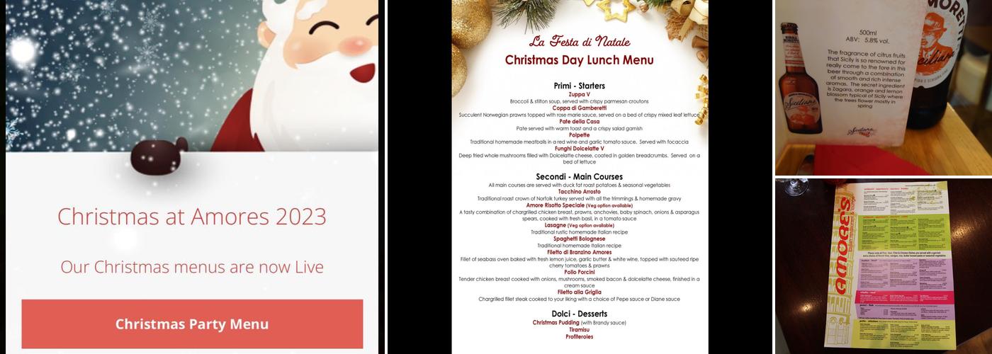 Amores Italian Restaurant Menu