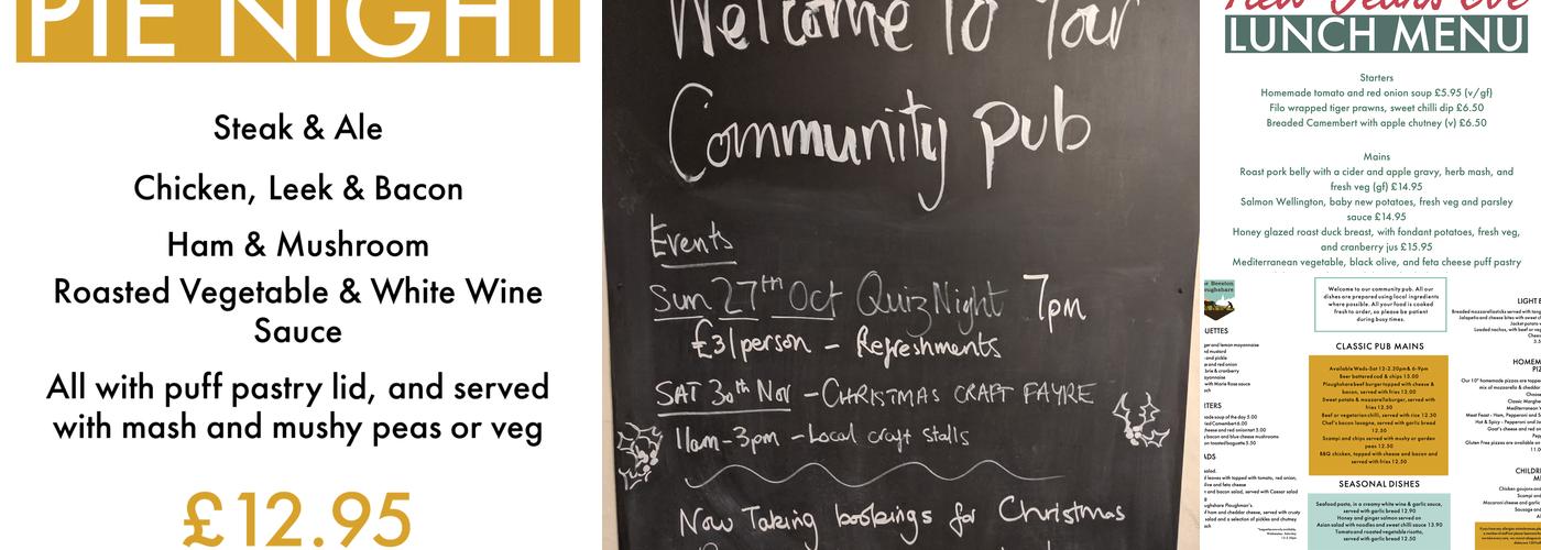 The Beeston Ploughshare Menu