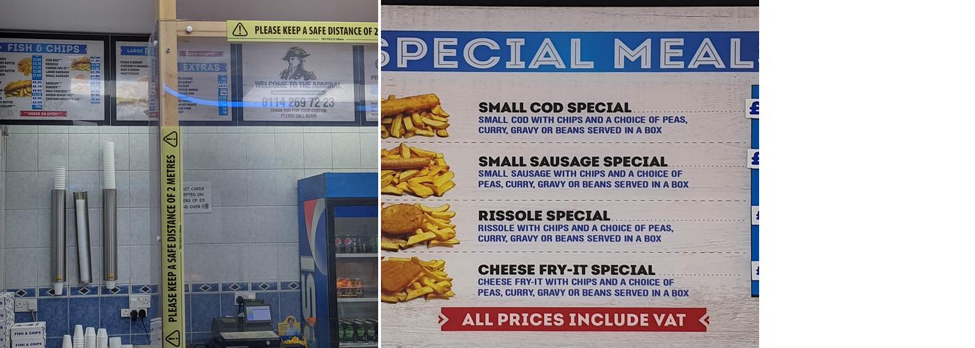 The Admiral 5 Beighton Menu