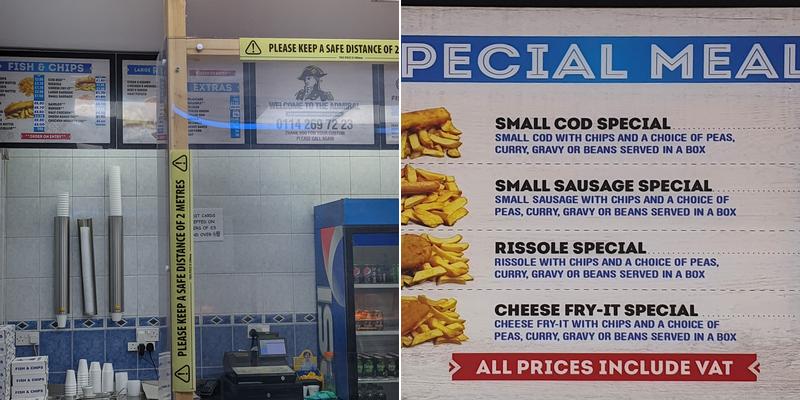 The Admiral 5 Beighton Menu