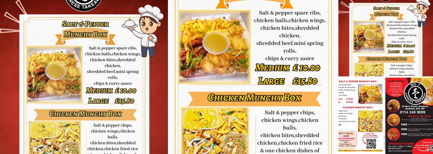 No.1 Chinese Takeaway Menu