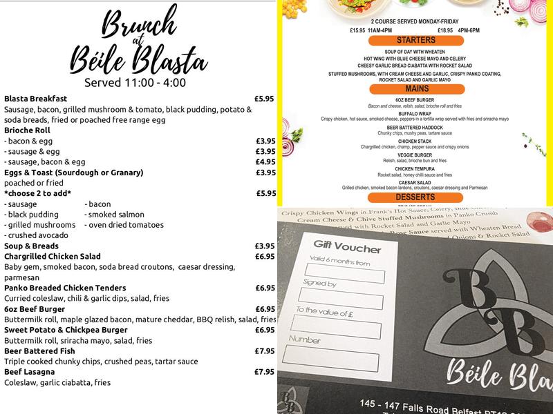 Beile Blasta Menu