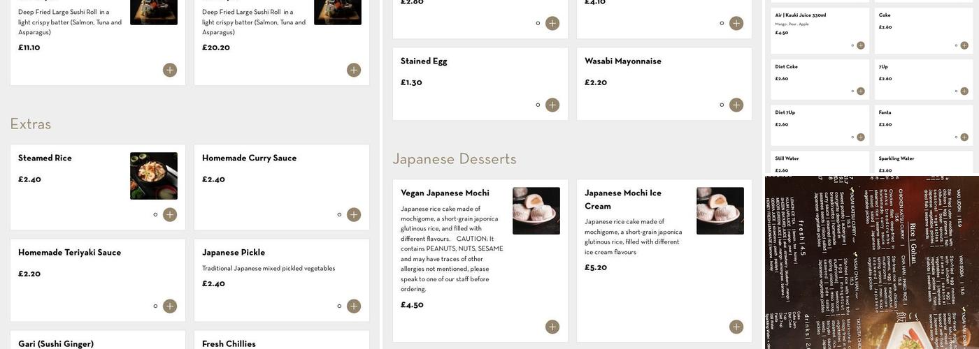 Kamakura Sushi & Ramen Japanese Restaurant Belfast Menu