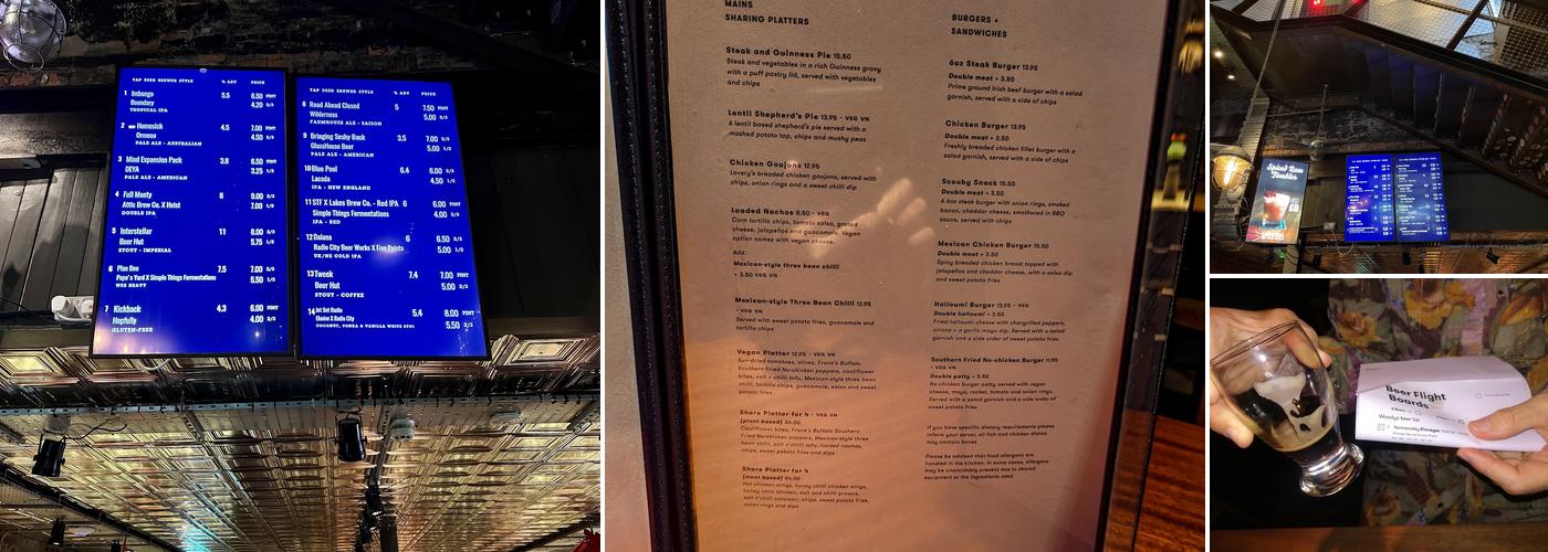 The Woodworkers Menu