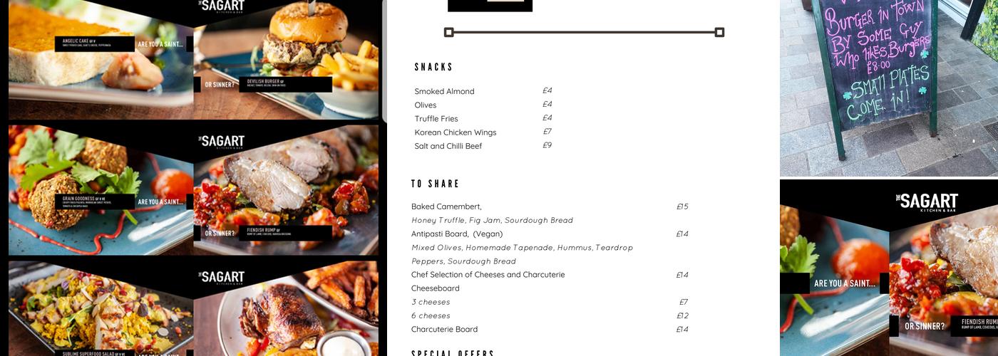 The Sagart Kitchen & Bar Menu