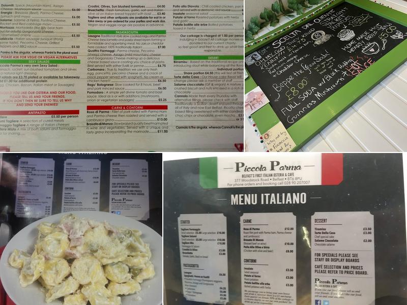 Piccola Parma Menu