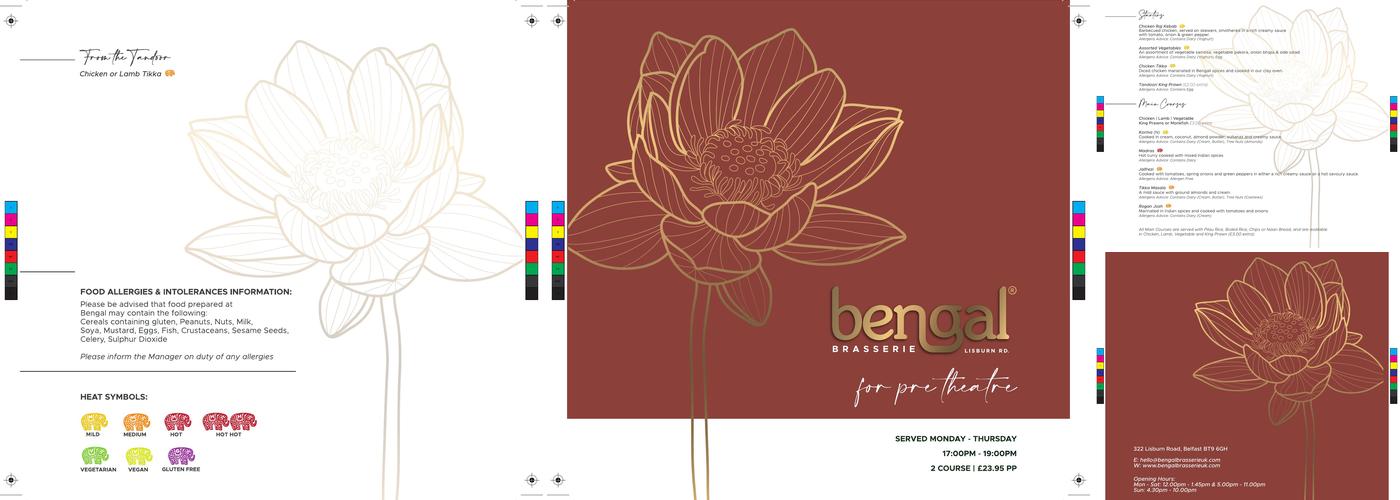 Bengal Brasserie Menu