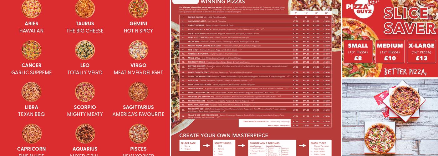 Pizza Guyz Menu