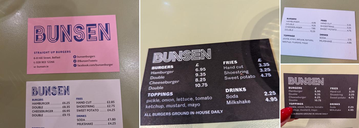 Bunsen Menu