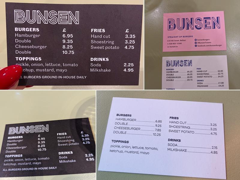 Bunsen Menu