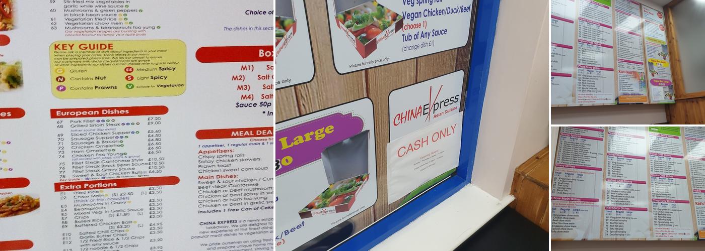China Express Menu