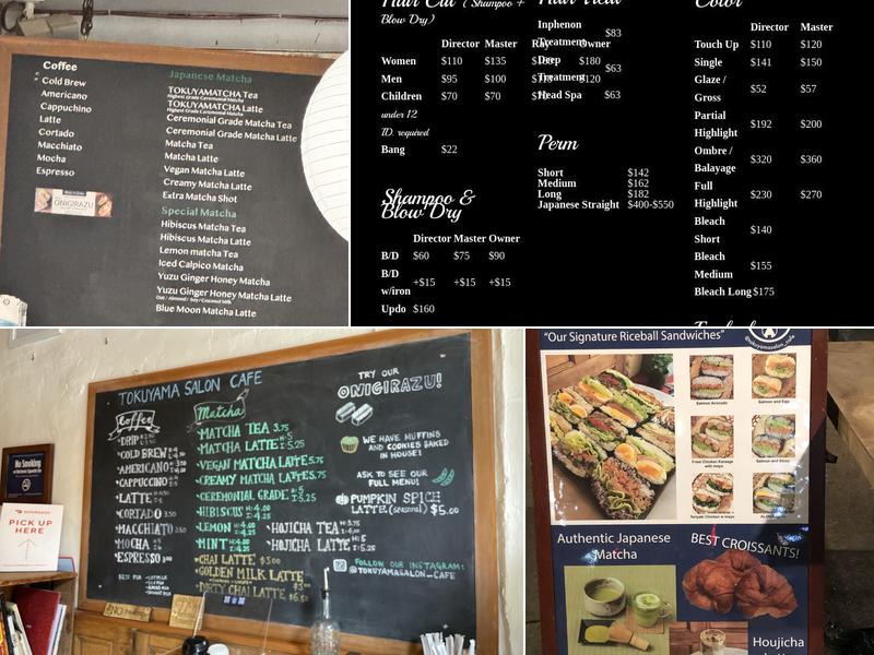 TOKUYAMATCHA & Onigirazu Bar Menu