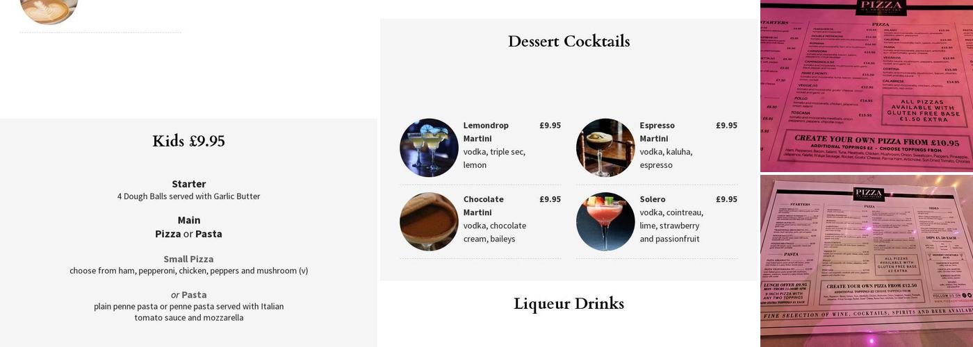 Pizza on the Square Menu