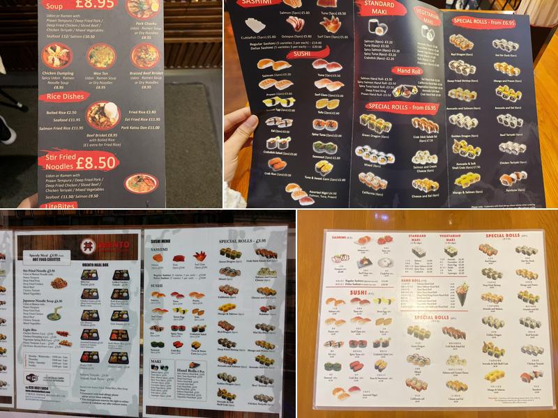 Obento Menu