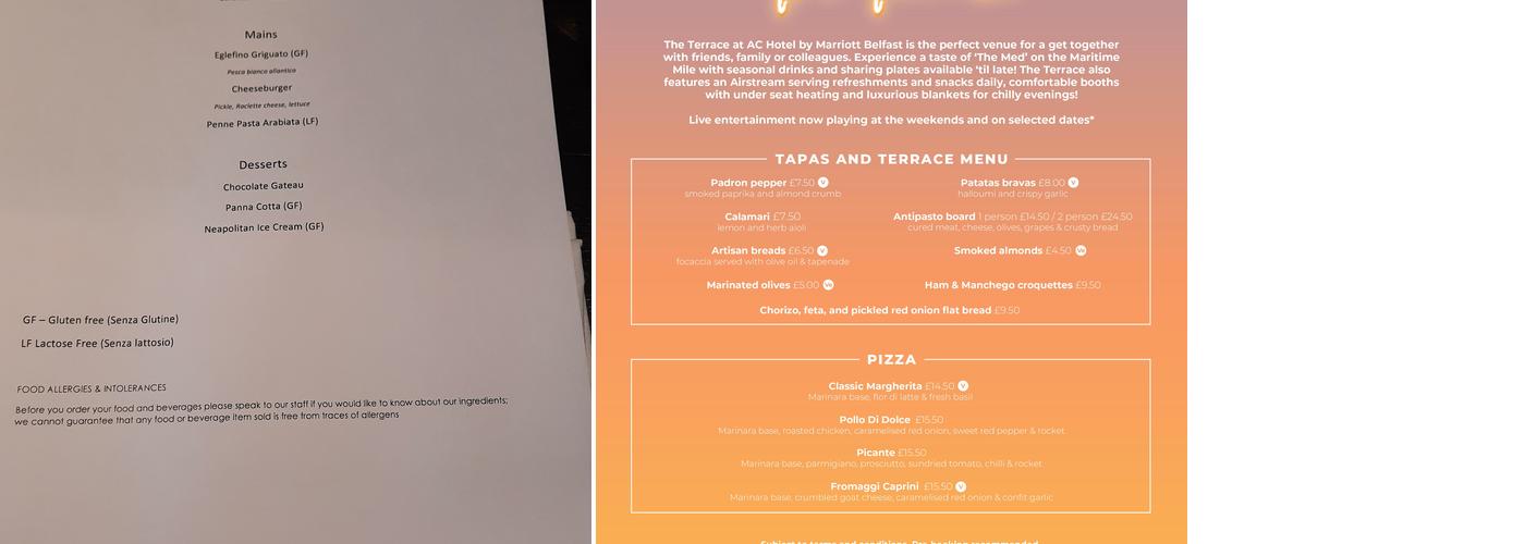 Novelli at City Quays Menu