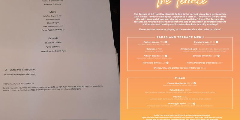 Novelli at City Quays Menu