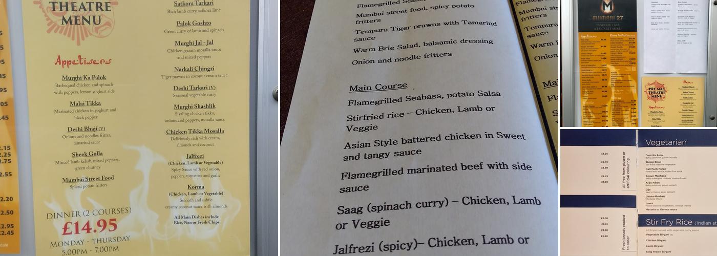 Mumbai 27 Menu