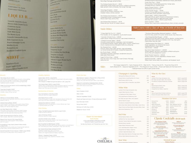 The Chelsea Menu