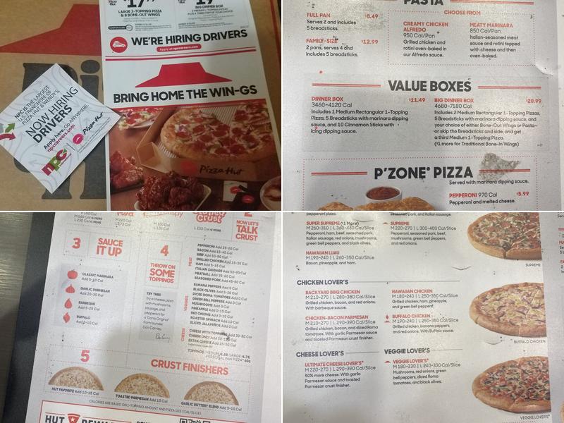Pizza Hut Menu