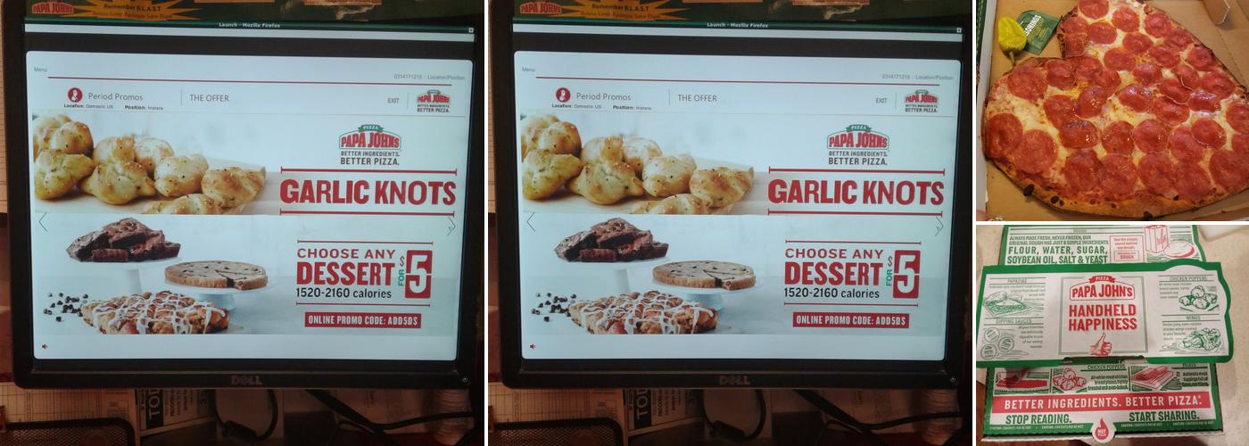 Papa Johns Pizza Menu