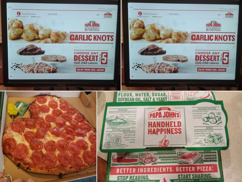 Papa Johns Pizza Menu