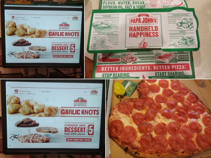 Papa Johns Pizza Menu