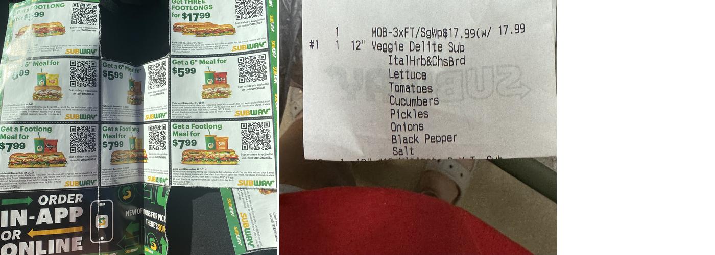 Subway Menu