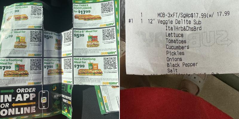 Subway Menu