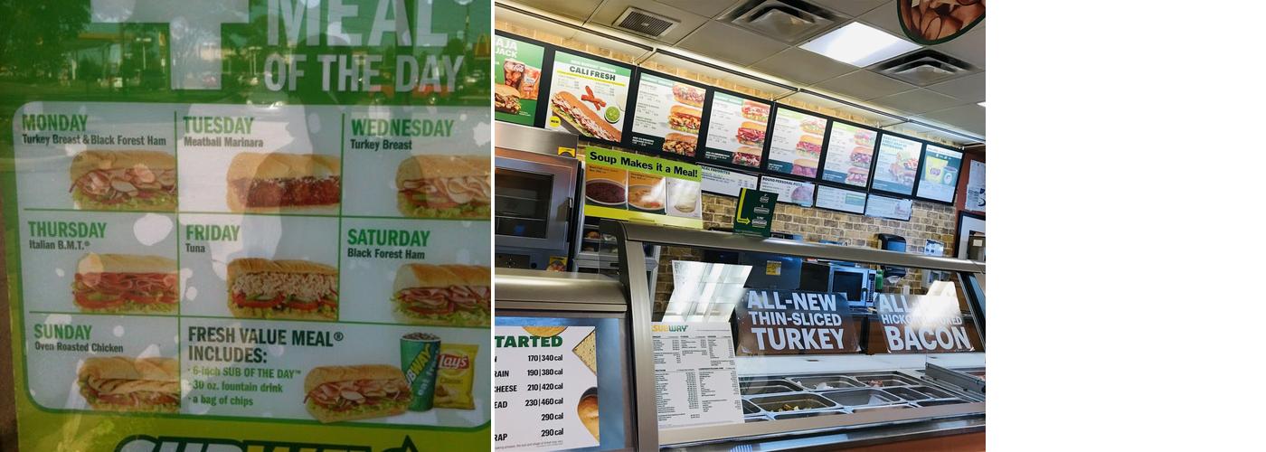 Subway Menu