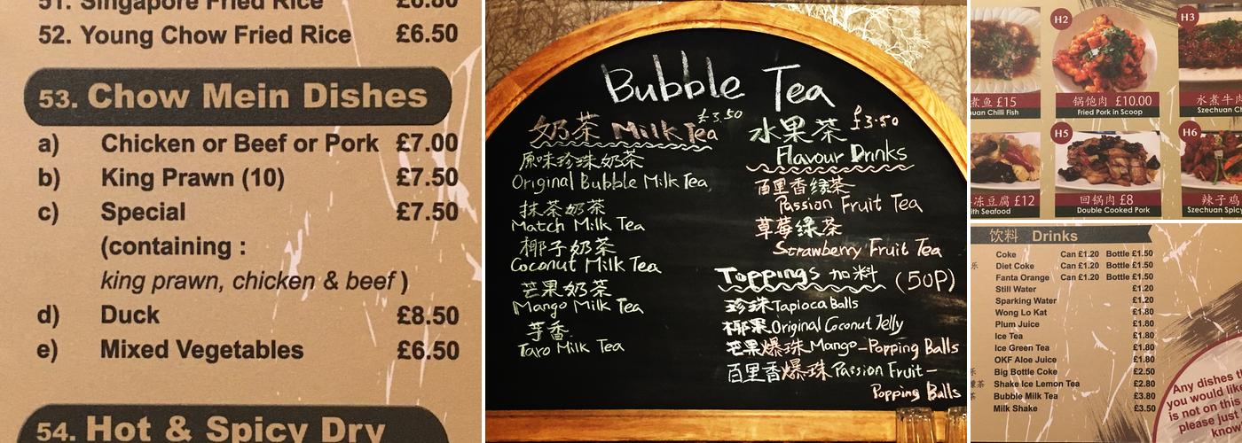 Confucion by Café Onion Menu