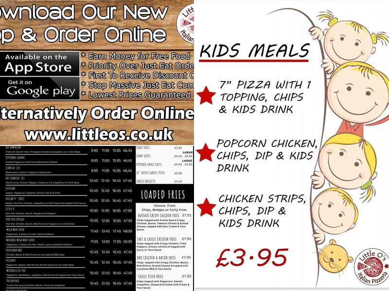 Little O's Andersonstown Road Menu