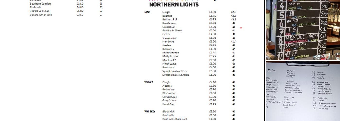 Northern Lights Menu