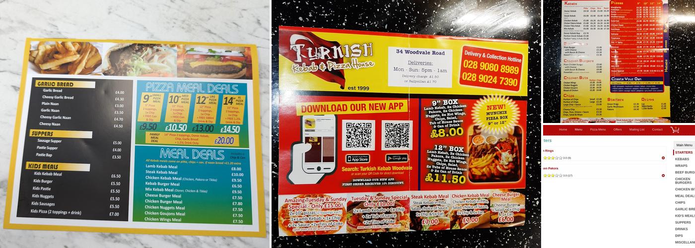 Turkish Kebab & Pizza House Menu