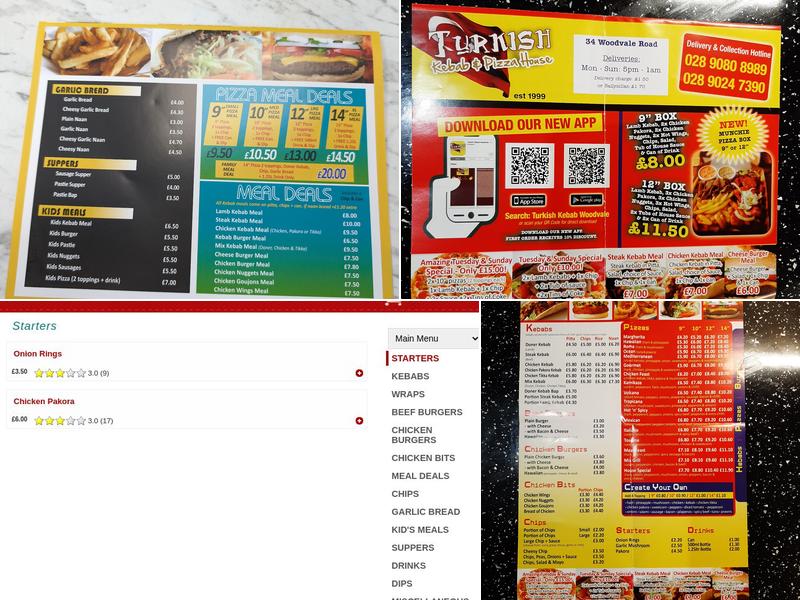 Turkish Kebab & Pizza House Menu