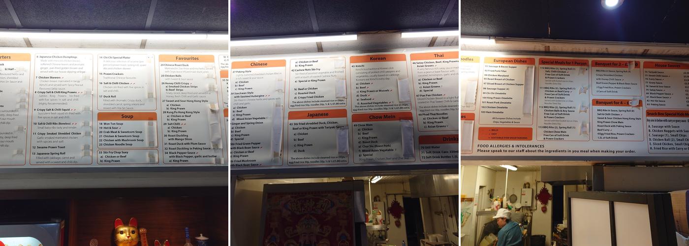 Chi Chi Asian kitchen Menu