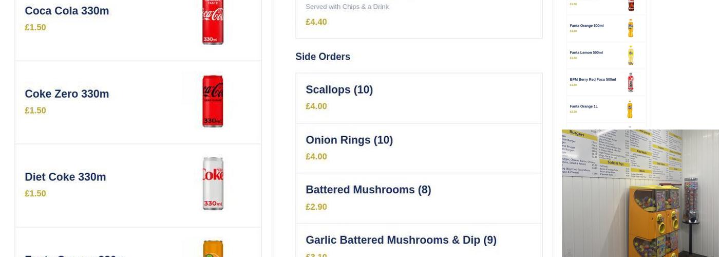 Barnes Chip Shop Menu