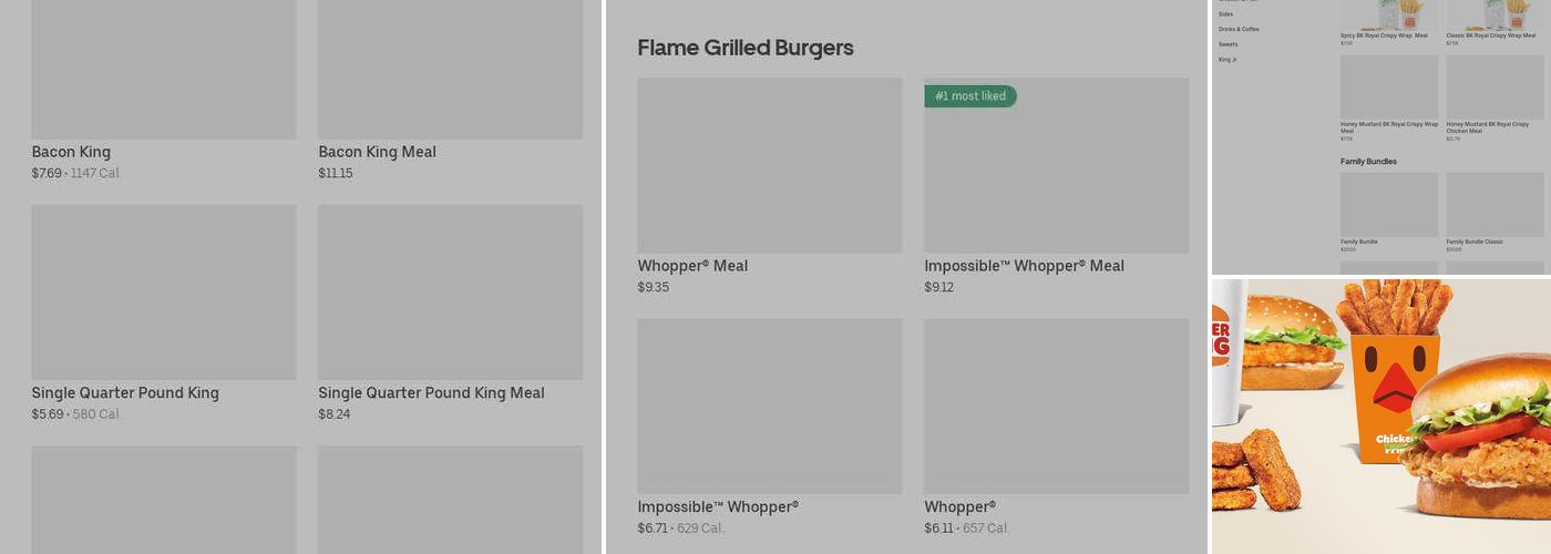 Burger King Menu