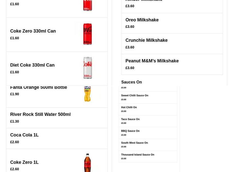 Aldos Fish & Chips Menu