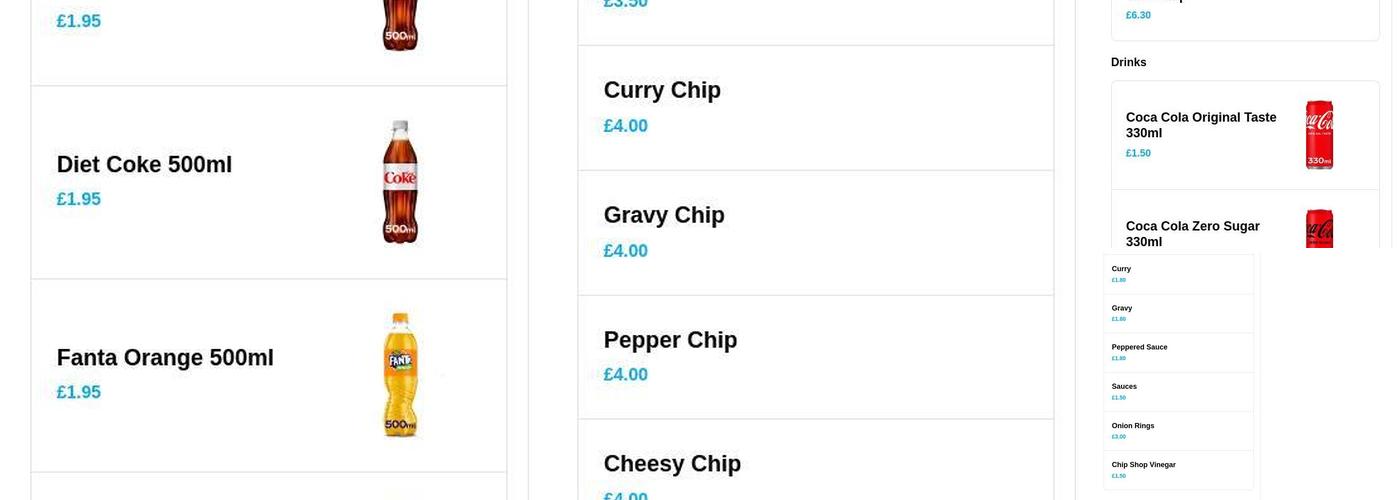 Brothers Fish and Chips Menu