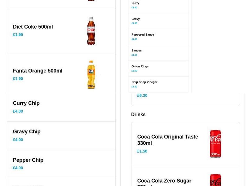 Brothers Fish and Chips Menu