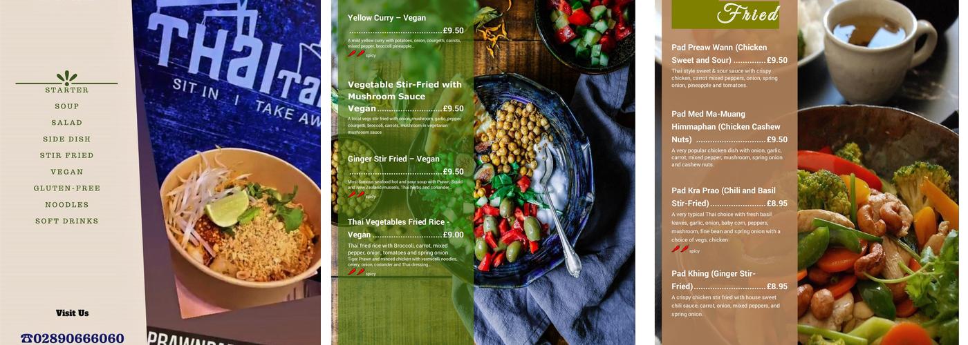 Thaitanic Cuisine Menu