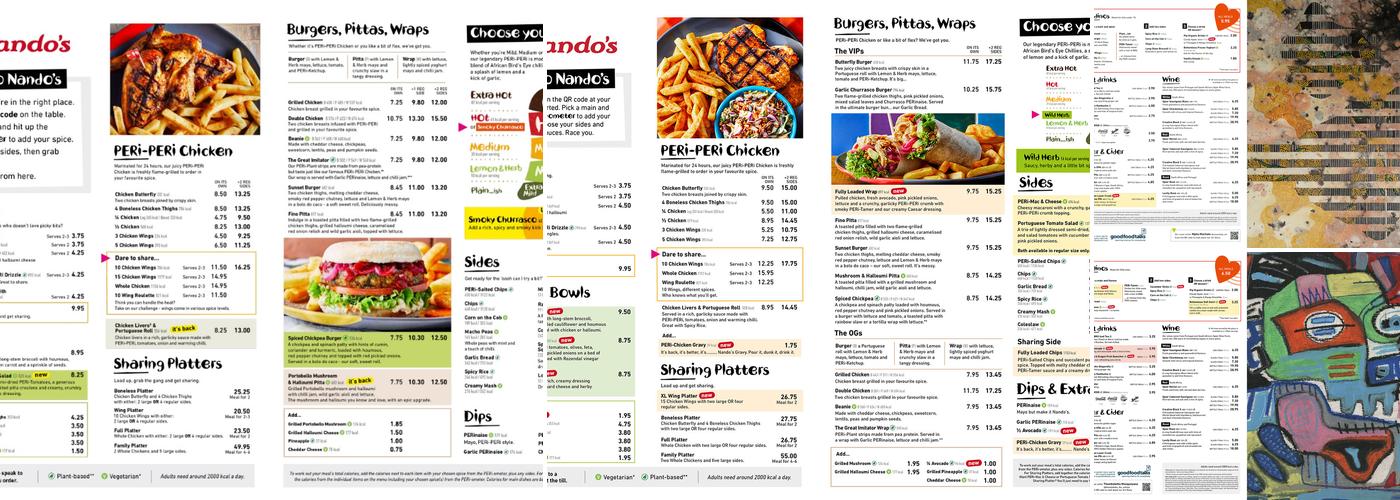 Nando's Huntingdon Menu