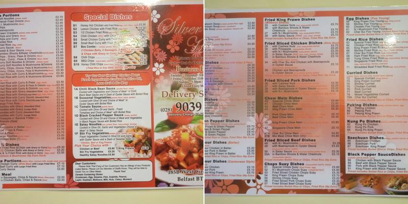 Silver House Menu