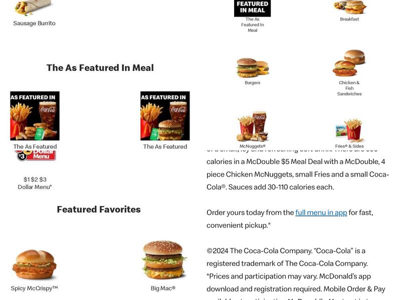 McDonald's Menu