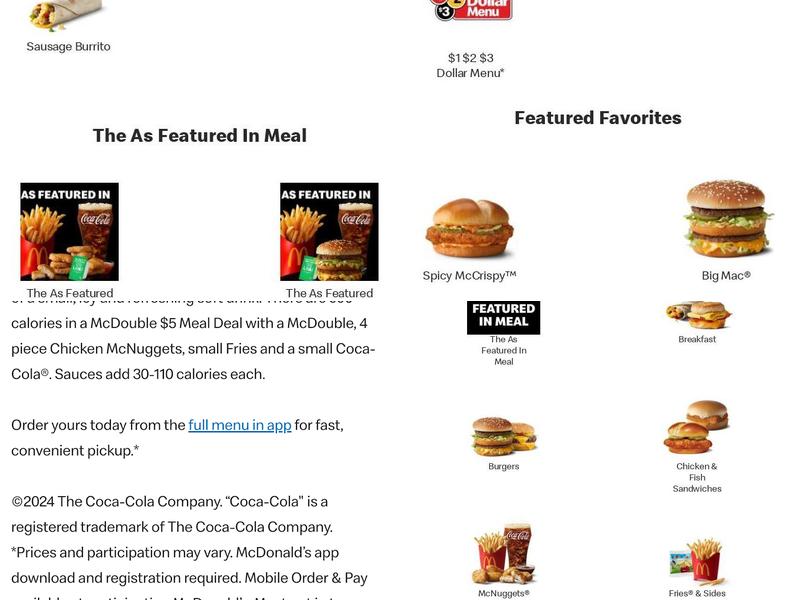 McDonald's Menu