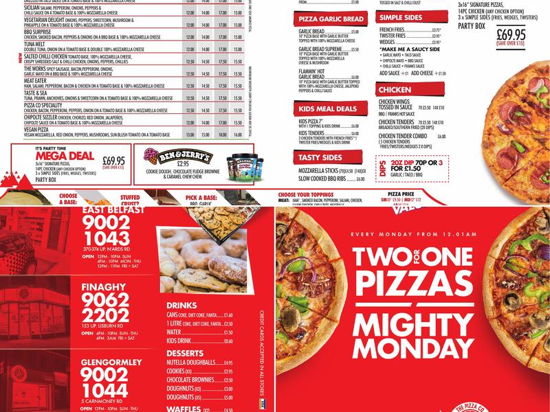 The Pizza Co Menu