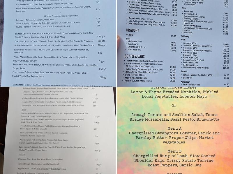 Stock Kitchen & Bar Menu