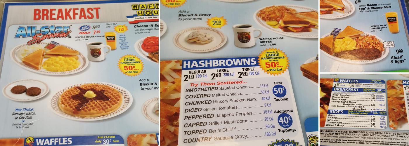Waffle House Menu