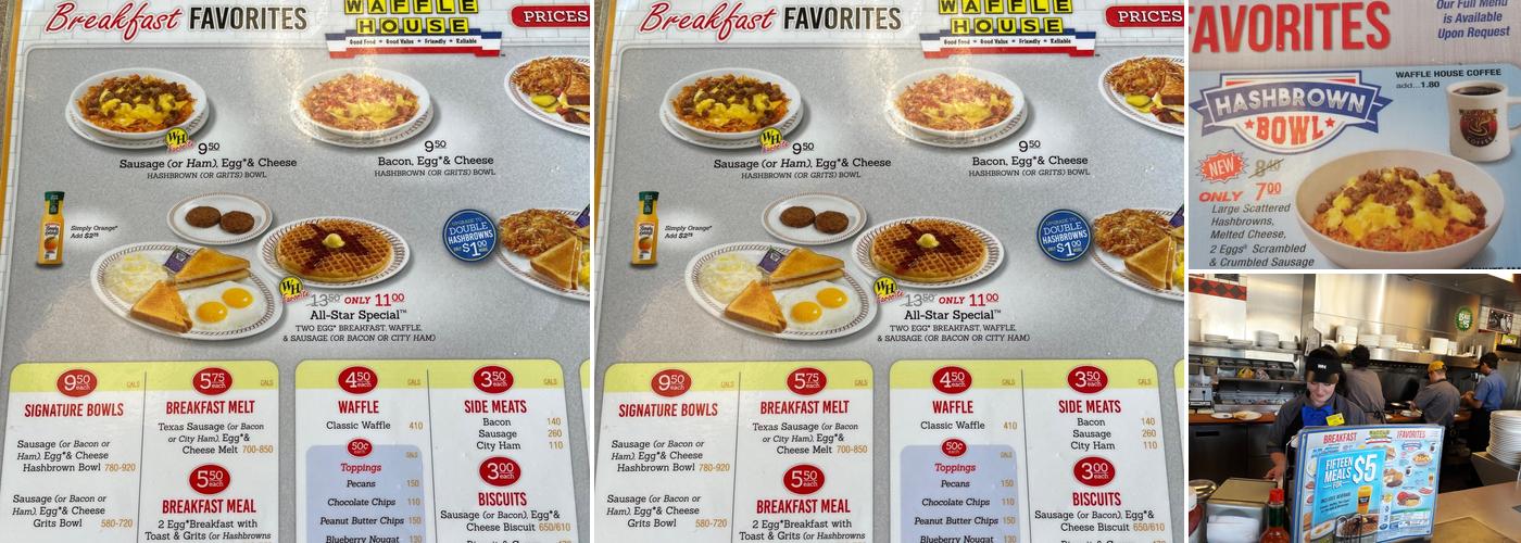 Waffle House Menu