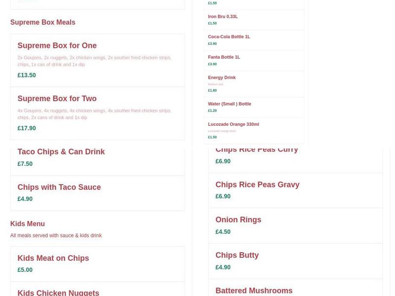 Chilli Chilli Curry & Kebab House Menu